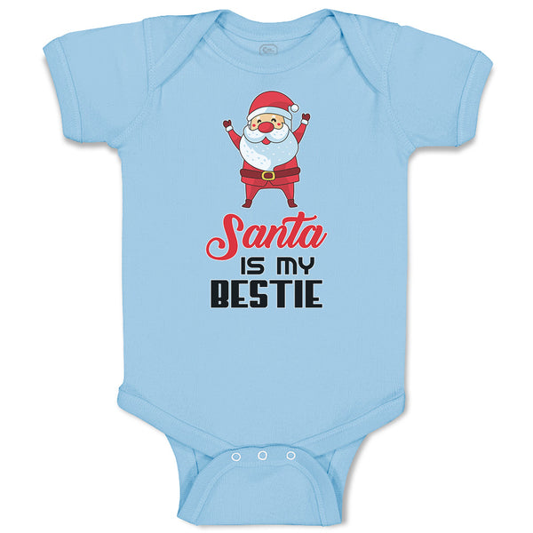 Baby Clothes Santa Is My Bestie Baby Bodysuits Boy & Girl Newborn Clothes Cotton