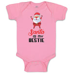 Baby Clothes Santa Is My Bestie Baby Bodysuits Boy & Girl Newborn Clothes Cotton