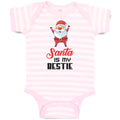 Baby Clothes Santa Is My Bestie Baby Bodysuits Boy & Girl Newborn Clothes Cotton