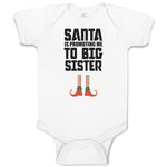 Baby Clothes Santa Is Promoting Me to Big Sister Baby Bodysuits Cotton