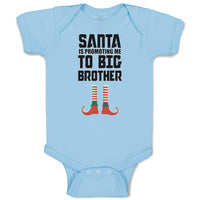 Baby Clothes Santa Is Promoting Me to Big Brother Baby Bodysuits Cotton