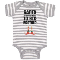 Baby Clothes Santa Is Promoting Me to Big Brother Baby Bodysuits Cotton