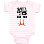 Baby Clothes Santa Is Promoting Me to Big Brother Baby Bodysuits Cotton