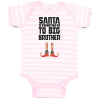 Baby Clothes Santa Is Promoting Me to Big Brother Baby Bodysuits Cotton