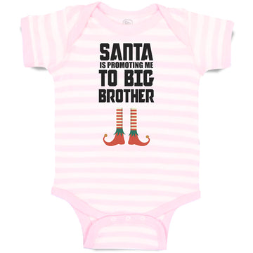 Baby Clothes Santa Is Promoting Me to Big Brother Baby Bodysuits Cotton