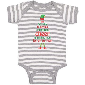 Baby Clothes Best Way Spread Christmas Cheer Singing Loud for All Hear Cotton