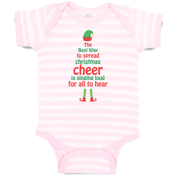 Baby Clothes Best Way Spread Christmas Cheer Singing Loud for All Hear Cotton