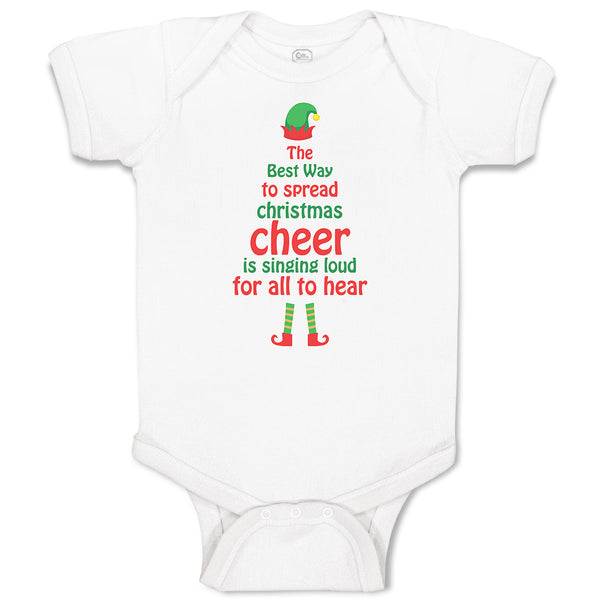 Baby Clothes Best Way Spread Christmas Cheer Singing Loud for All Hear Cotton