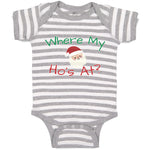 Baby Clothes Where My Ho's at with Santa Face and Hat Baby Bodysuits Cotton