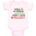 Baby Clothes Who Needs Santa When I Have Grammy with Gifts and Santa Hat Cotton
