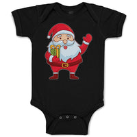 Baby Clothes Santa Claus Wishing Merry Christmas with Gift Box Baby Bodysuits