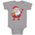 Baby Clothes Santa Claus Wishing Merry Christmas with Gift Box Baby Bodysuits