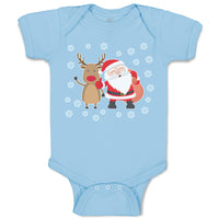 Baby Clothes Santa Is Coming with Deer Baby Bodysuits Boy & Girl Cotton