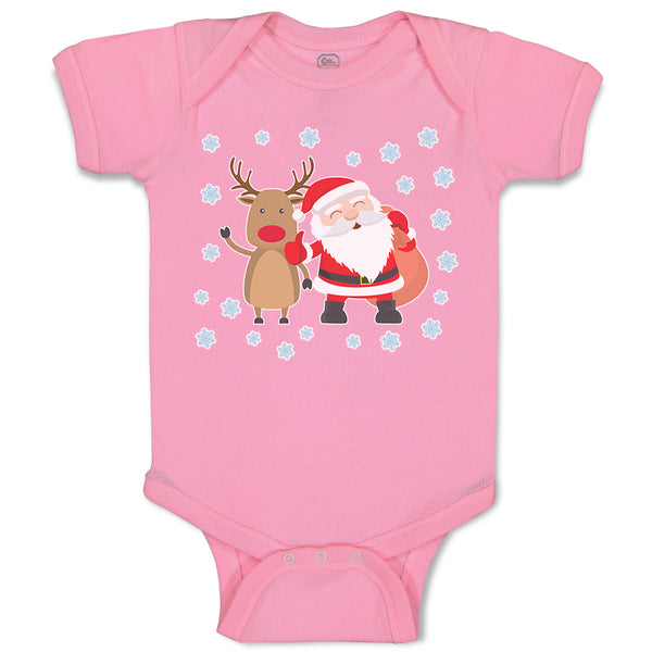 Baby Clothes Santa Is Coming with Deer Baby Bodysuits Boy & Girl Cotton