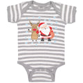 Baby Clothes Santa Is Coming with Deer Baby Bodysuits Boy & Girl Cotton