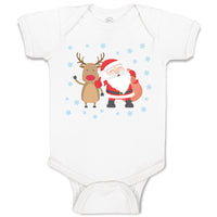 Baby Clothes Santa Is Coming with Deer Baby Bodysuits Boy & Girl Cotton