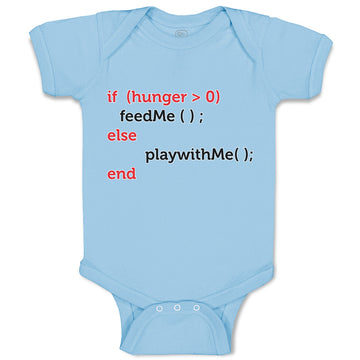Baby Clothes If (Hunger 0Feedme();Else Playwithme();End Baby Bodysuits Cotton