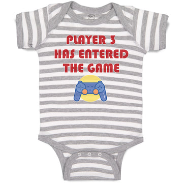 Baby Clothes Player 3 Has Entered The Game with Joystick Baby Bodysuits Cotton