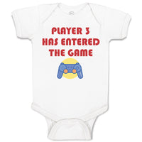 Baby Clothes Player 3 Has Entered The Game with Joystick Baby Bodysuits Cotton