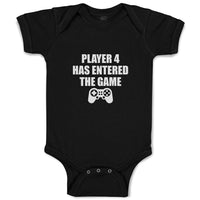 Baby Clothes Player 4 Has Entered The Game with Joystick Baby Bodysuits Cotton