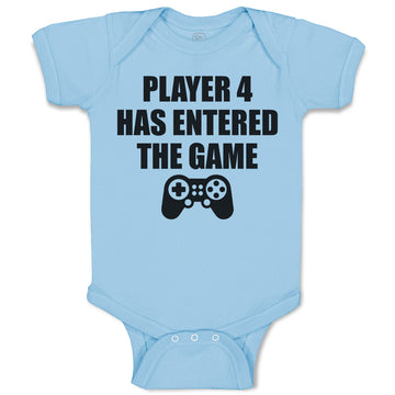 Baby Clothes Player 4 Has Entered The Game with Joystick Baby Bodysuits Cotton
