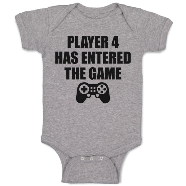 Baby Clothes Player 4 Has Entered The Game with Joystick Baby Bodysuits Cotton