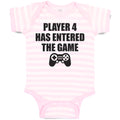 Baby Clothes Player 4 Has Entered The Game with Joystick Baby Bodysuits Cotton