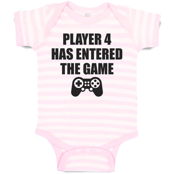 Baby Clothes Player 4 Has Entered The Game with Joystick Baby Bodysuits Cotton