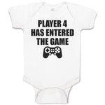 Baby Clothes Player 4 Has Entered The Game with Joystick Baby Bodysuits Cotton