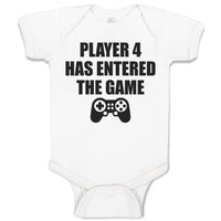 Baby Clothes Player 4 Has Entered The Game with Joystick Baby Bodysuits Cotton
