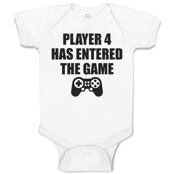 Baby Clothes Player 4 Has Entered The Game with Joystick Baby Bodysuits Cotton