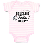 Baby Clothes Abuelo's Fishing Buddy Fish and Fishing Net Baby Bodysuits Cotton