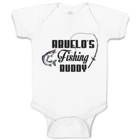 Baby Clothes Abuelo's Fishing Buddy Fish and Fishing Net Baby Bodysuits Cotton