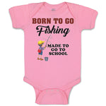 Baby Clothes Born to Go Fishing Made School Boy with Net Hat and Bag Cotton