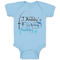 Baby Clothes Daddy's Fishing Buddy Fish with Fishing Net Baby Bodysuits Cotton