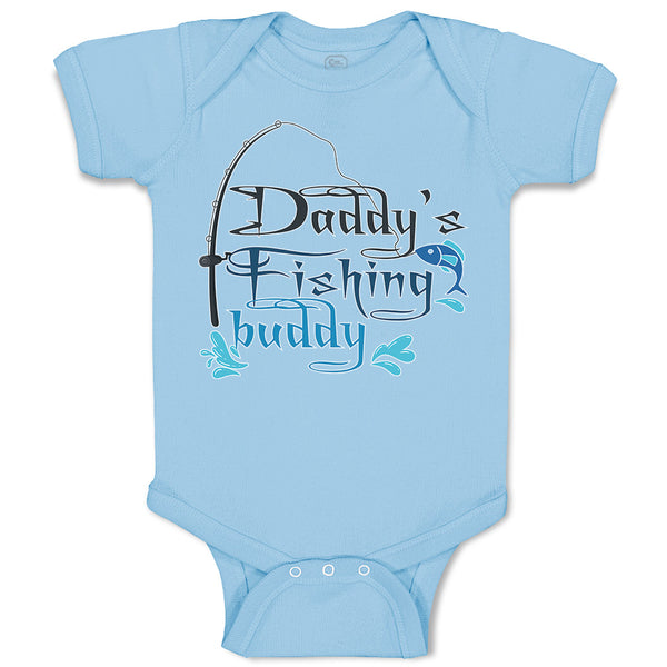 Baby Clothes Daddy's Fishing Buddy Fish with Fishing Net Baby Bodysuits Cotton