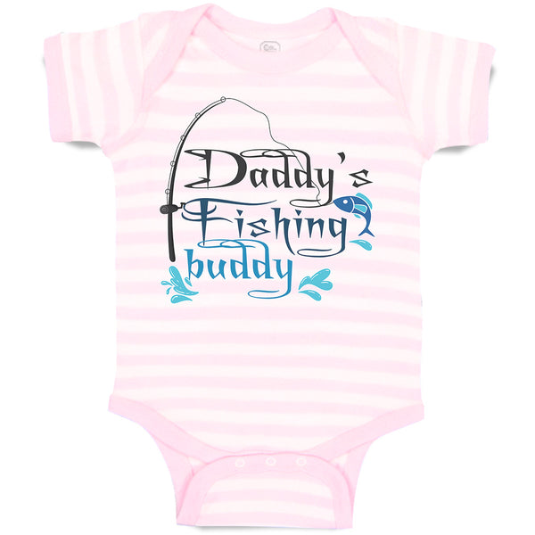 Baby Clothes Daddy's Fishing Buddy Fish with Fishing Net Baby Bodysuits Cotton