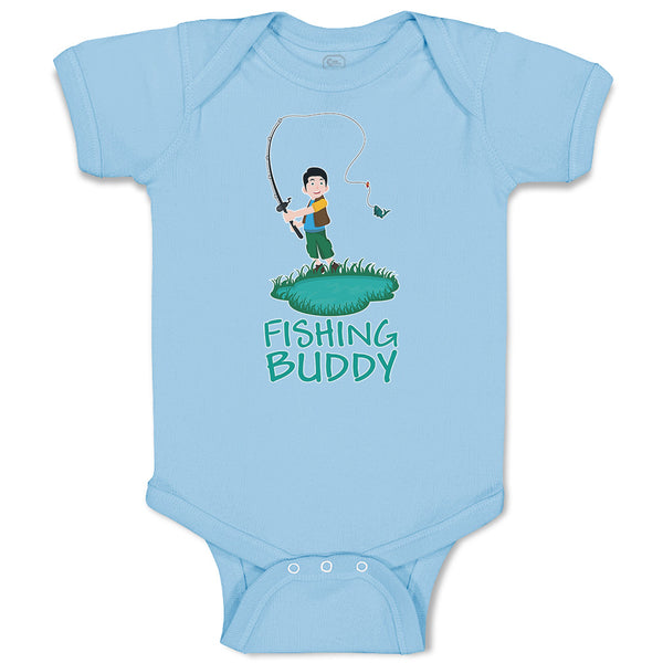 Baby Clothes Fishing Buddy Boy with Fishing Net and Fish Baby Bodysuits Cotton