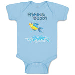 Baby Clothes Fishing Buddy Fish in Water and Jumping Baby Bodysuits Cotton