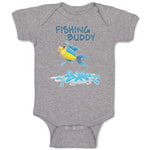 Baby Clothes Fishing Buddy Fish in Water and Jumping Baby Bodysuits Cotton