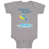 Baby Clothes Fishing Buddy Fish in Water and Jumping Baby Bodysuits Cotton