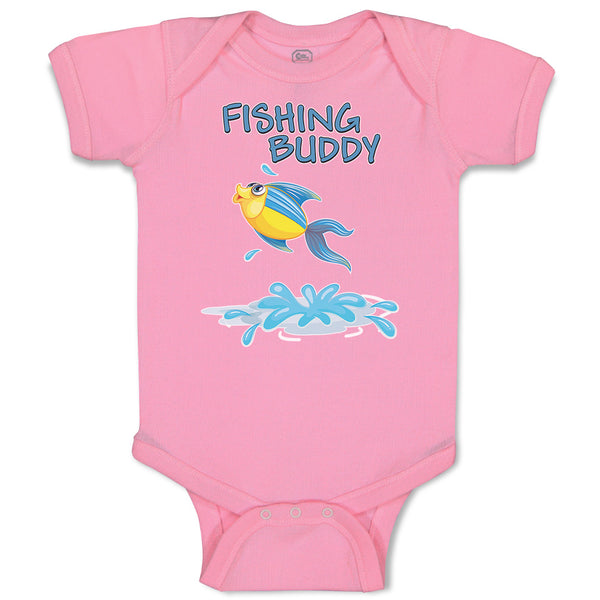 Baby Clothes Fishing Buddy Fish in Water and Jumping Baby Bodysuits Cotton