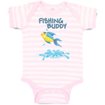 Baby Clothes Fishing Buddy Fish in Water and Jumping Baby Bodysuits Cotton