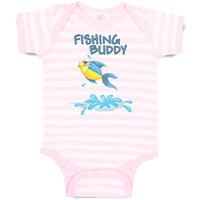 Baby Clothes Fishing Buddy Fish in Water and Jumping Baby Bodysuits Cotton