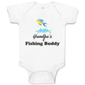 Baby Clothes Grandpa's Fishing Buddy with Jumping Fish and Water Baby Bodysuits