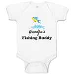 Baby Clothes Grandpa's Fishing Buddy with Jumping Fish and Water Baby Bodysuits