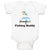 Baby Clothes Grandpa's Fishing Buddy with Jumping Fish and Water Baby Bodysuits