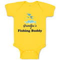 Baby Clothes Grandpa's Fishing Buddy with Jumping Fish and Water Baby Bodysuits