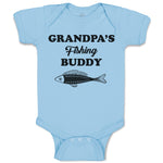 Baby Clothes Grandpa's Fishing Buddy with Fish Baby Bodysuits Boy & Girl Cotton