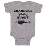 Baby Clothes Grandpa's Fishing Buddy with Fish Baby Bodysuits Boy & Girl Cotton